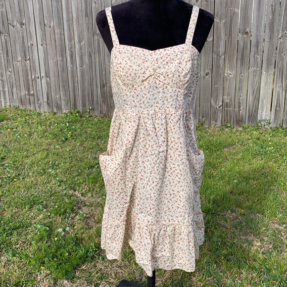 MOSSIMO Cottagecore Prairie Cotton Dress L - Picture 4 of 11